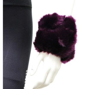 Pair Purple Faux Fur Cuffs